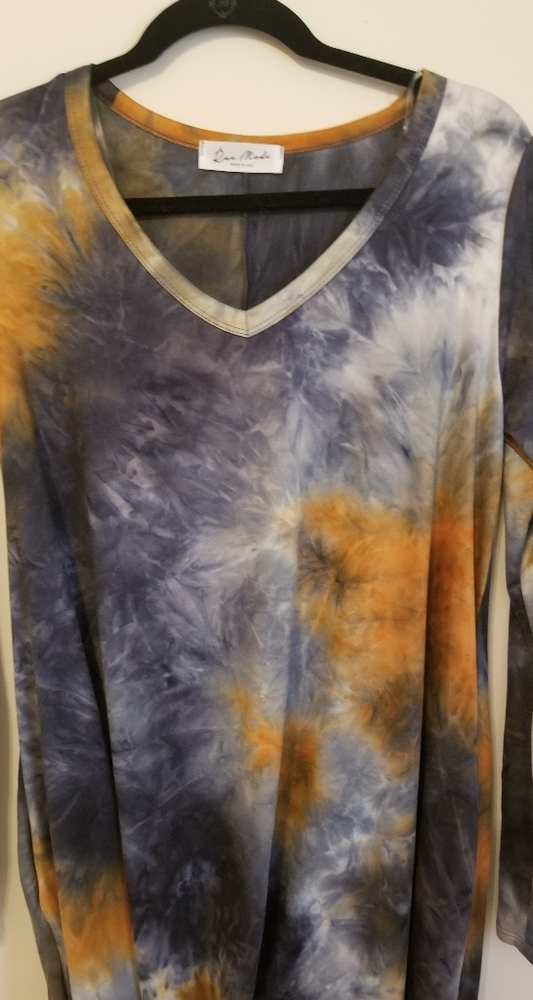 Tie dye Long sleeve maxi